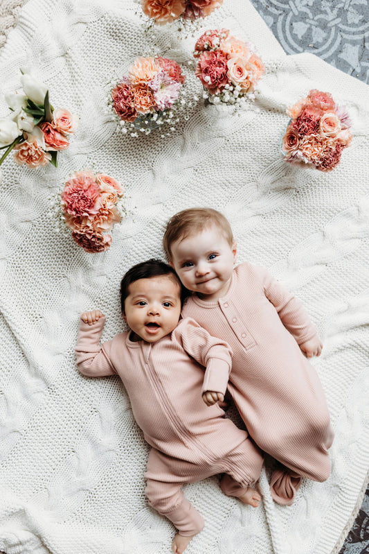 City Mouse Studio - Soft Rose Baby Gown