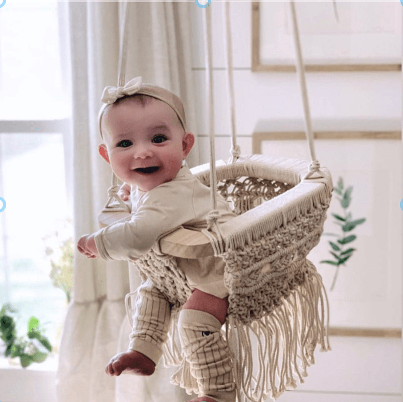 Finn & Emma Macrame Baby Swing