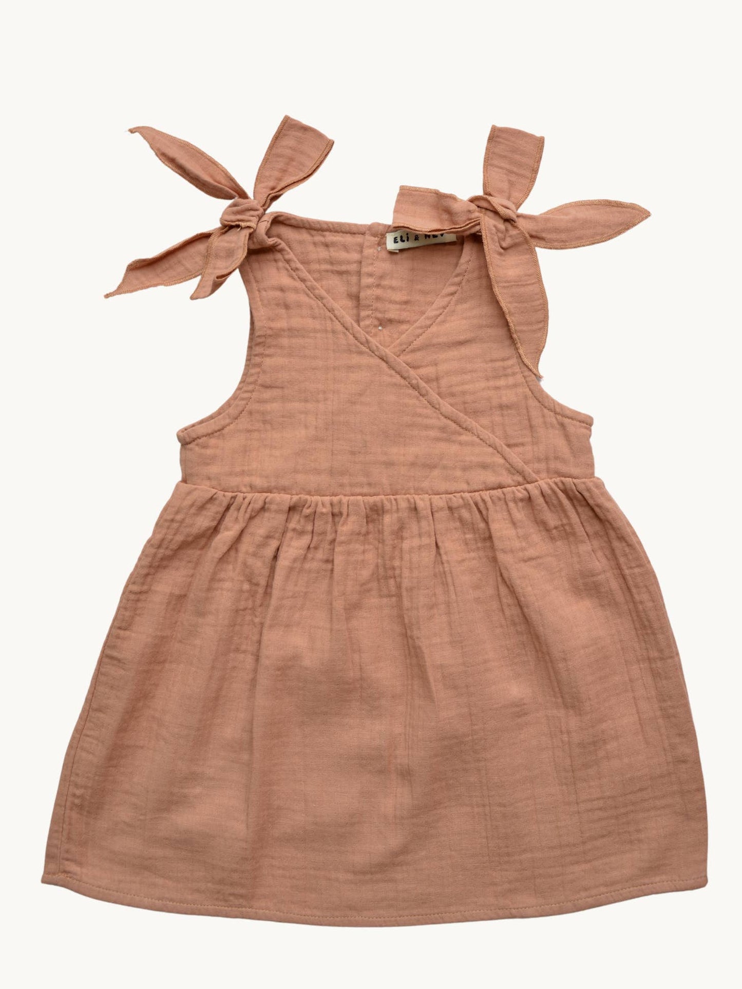 Esmee Muslin Shoulder Tie Dress - Rust or White