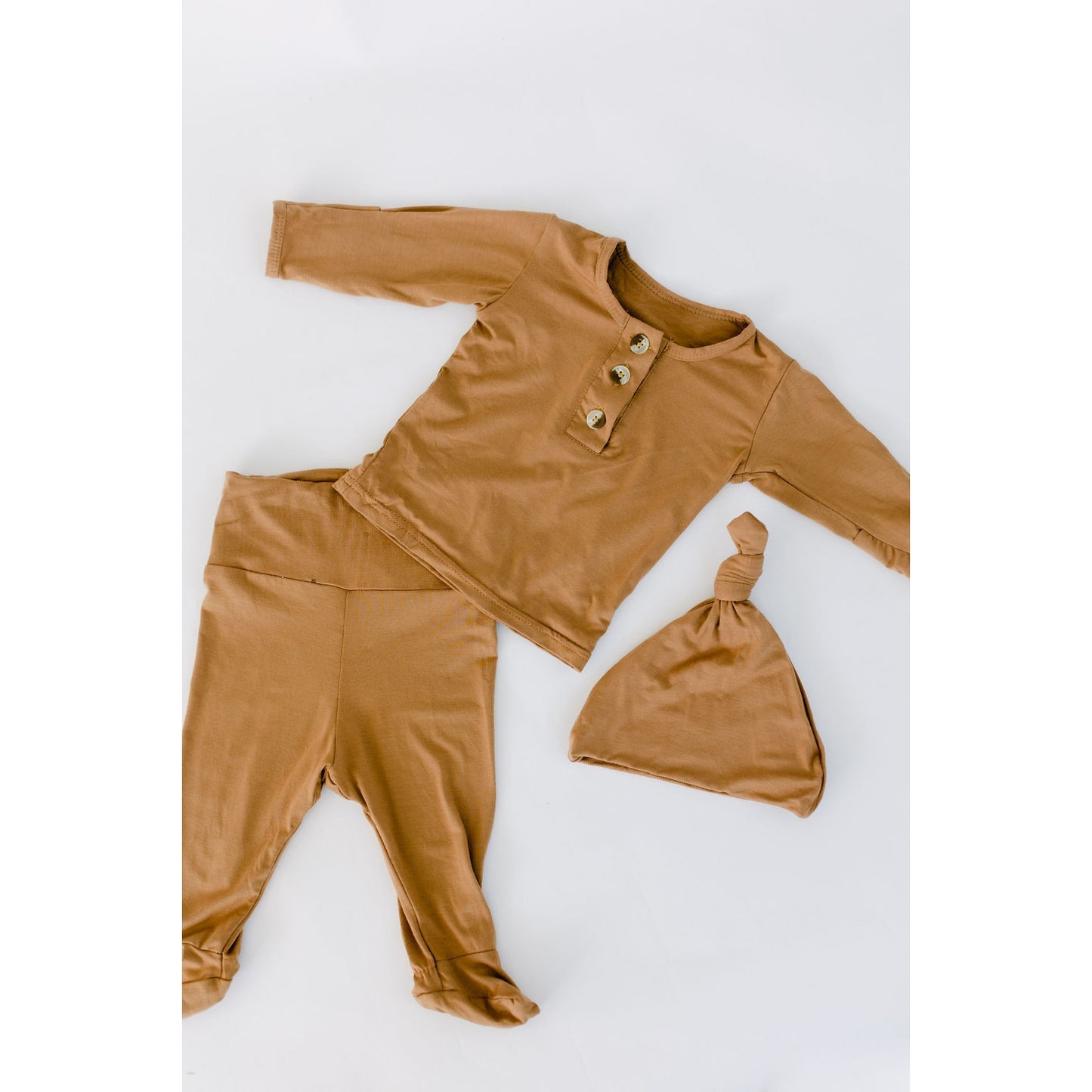 Baby Top & Bottom Outfit - Navy, Black, Camel, Pink, Sand, White