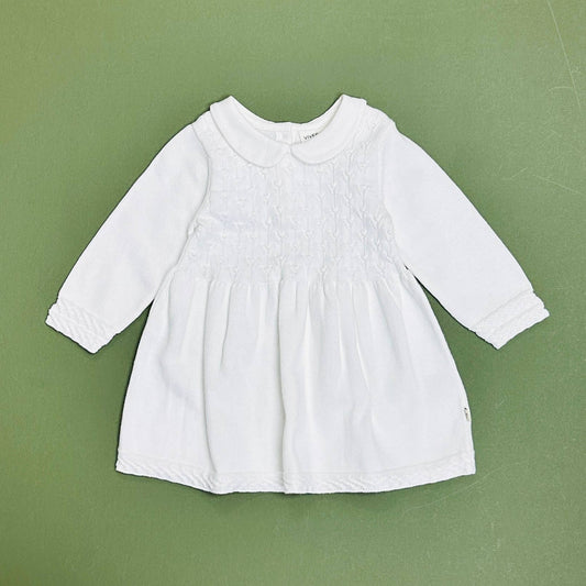 Peter Pan Milan Tulip Knit Sweater Baby Dress - Blush or White