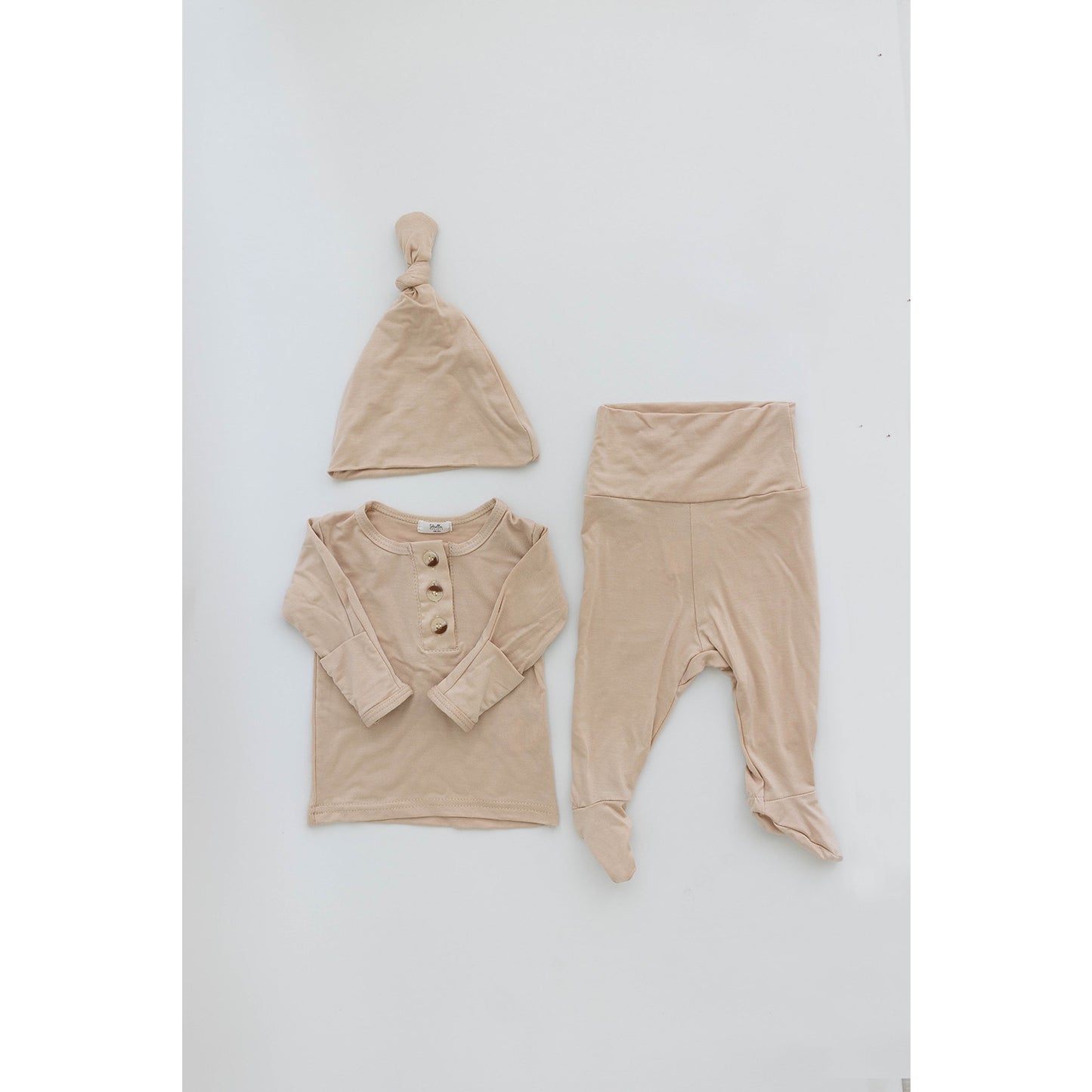 Baby Top & Bottom Outfit - Navy, Black, Camel, Pink, Sand, White
