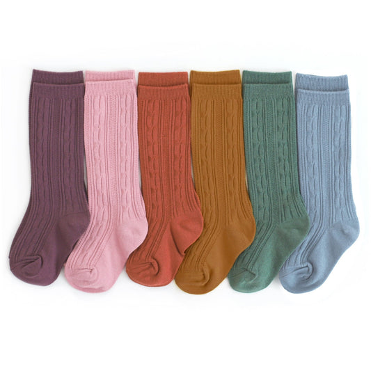 Little Stocking Co. Folklore Cable Knit Knee High Socks - Assorted Colors