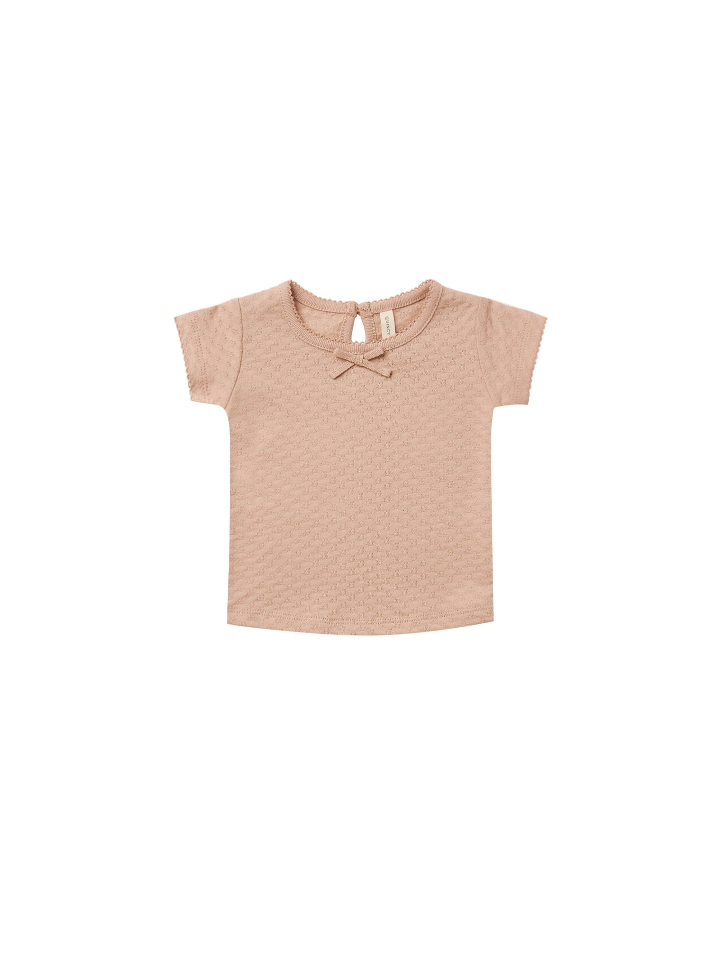 SALE - Quincy Mae Pointelle Tee - Multiple Colors Available