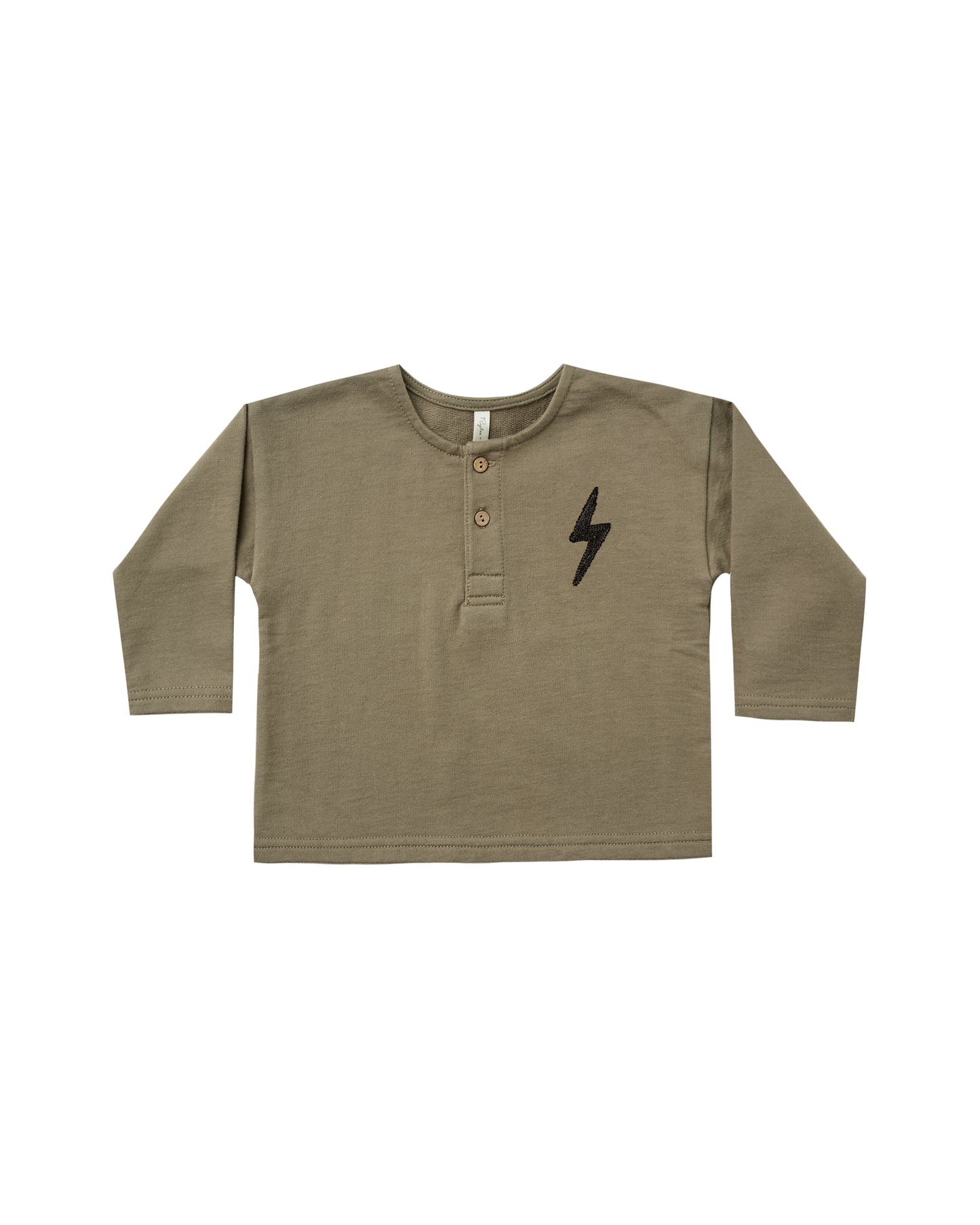Rylee + Cru Lightning Bolt Henley Sweatshirt
