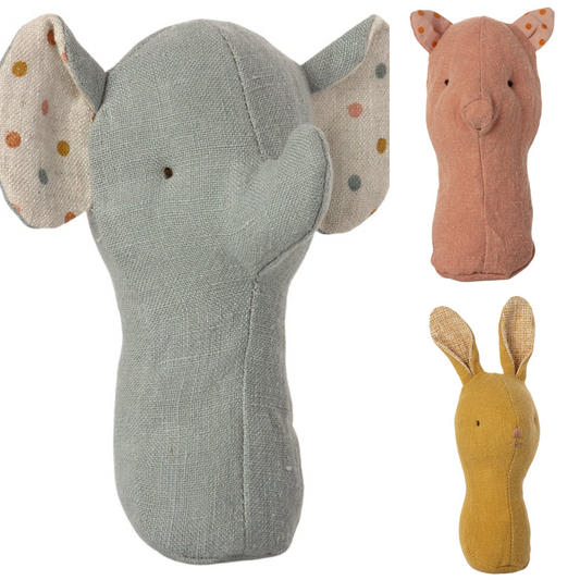 Maileg Lullaby Friends Rattle - Bunny, Pig or Elephant