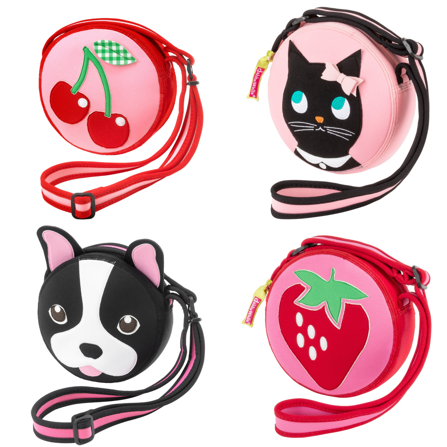 Crossbody Bag/Purse - French Bulldog, Cherry, Kitty, Strawberry