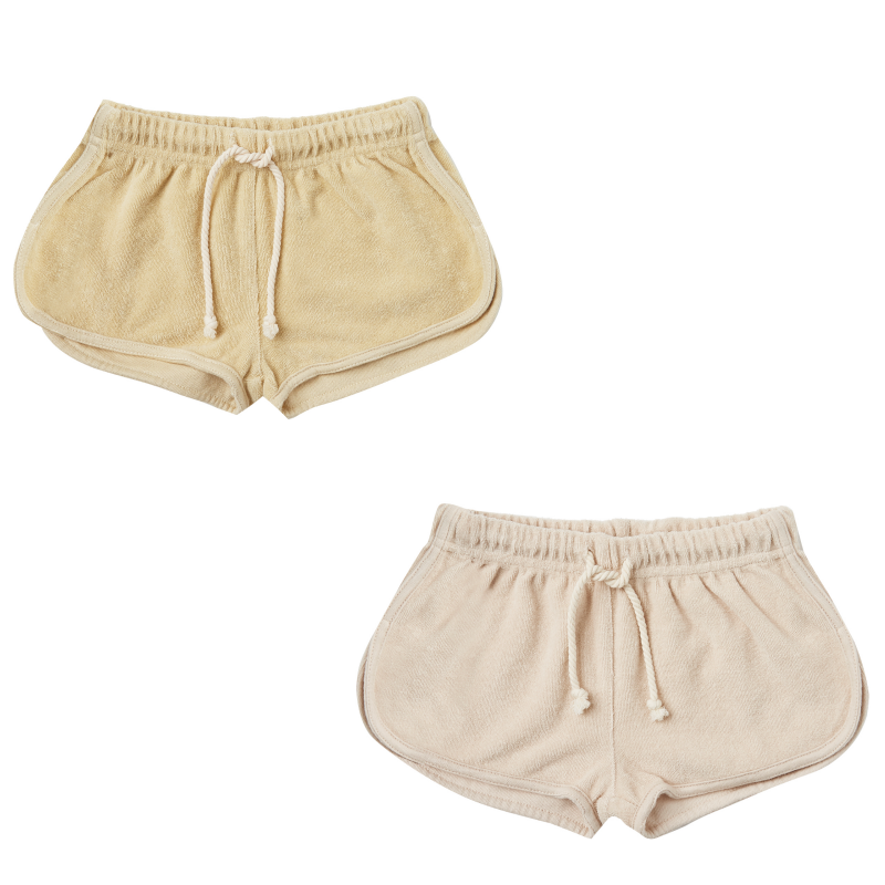 Rylee + Cru Terry Track Short - Multiple Colors Available, Children's Bottoms - turquoise, llc